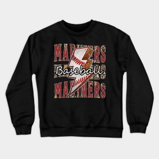 Graphic Baseball Mariners Proud Name Team Vintage Crewneck Sweatshirt